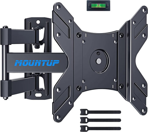 MOUNTUP Full Motion TV Monitor Wall Mount TV Bracket Swivels Tilts for Most 14-42 Inch LED LCD Flat Screen TVs/Monitors, Corner TV Mount with Articulating Arms, Max VESA 200x200mm up to 33lbs, MU0029